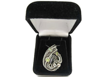 Load image into Gallery viewer, Blue Topaz Pendant Necklace, Wire-Wrapped in Sterling Silver with Ethiopian Welo Opals