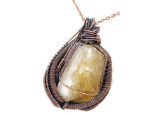 Load image into Gallery viewer, Citrine Crystal Wire Wrapped Pendant Necklace with Amethyst in Bronze