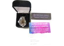 Load image into Gallery viewer, Calcite Wire-Wrapped Pendant in Sterling Silver with Blue Topaz