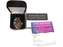 Load image into Gallery viewer, Copper Nugget Pendant Necklace, Wire-Wrapped in Copper with Turquoise
