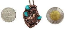 Load image into Gallery viewer, Copper Nugget Pendant Necklace, Wire-Wrapped in Copper with Turquoise
