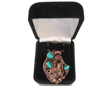Load image into Gallery viewer, Copper Nugget Pendant Necklace, Wire-Wrapped in Copper with Turquoise