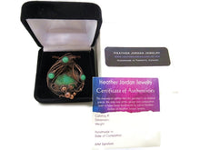 Load image into Gallery viewer, Chrysoprase Wire-Wrapped Pendant in Bronze