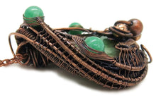 Load image into Gallery viewer, Chrysoprase Wire-Wrapped Pendant in Bronze
