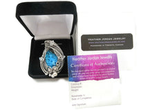 Load image into Gallery viewer, Gibbsite Druzy Pendant, Wire-Wrapped in Sterling Silver with Herkimer Diamonds