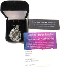 Load image into Gallery viewer, UV-Fluorescent, Mexican Hyalite Opal Wire-Wrapped Pendant in Sterling Silver with Fluorite