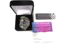 Load image into Gallery viewer, Color-Changing "Mood" Steampunk Pendant in Sterling Silver with UV-Reactive Glass