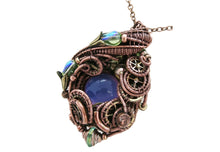Load image into Gallery viewer, Color-Changing "Mood" Steampunk Pendant in Bronze with UV-Reactive Glass