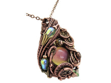 Load image into Gallery viewer, Color-Changing "Mood" Steampunk Pendant in Bronze with UV-Reactive Glass