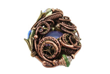 Load image into Gallery viewer, Color-Changing "Mood" Steampunk Pendant in Bronze with UV-Reactive Glass