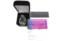 Load image into Gallery viewer, Black Tektite Pendant with Peridot, Sterling Silver Wire Wrap