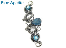 Load image into Gallery viewer, Custom Gemstone & Oxidized Sterling Silver Ear Cuff; "Coiled-Coil Teardrop" Model - Heather Jordan Jewelry