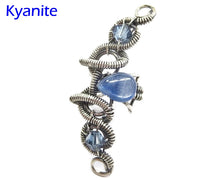 Load image into Gallery viewer, Custom Gemstone & Oxidized Sterling Silver Ear Cuff; "Coiled-Coil Teardrop" Model - Heather Jordan Jewelry