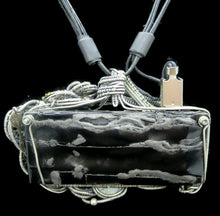 Load image into Gallery viewer, 4-Bit Binary Counter Necklace with Upcycled Electronic/Watch Parts, Steampunk/Cyberpunk Fusion