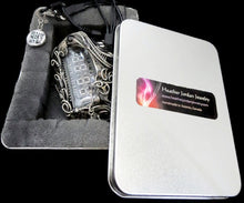 Load image into Gallery viewer, 4-Bit Binary Counter Necklace with Upcycled Electronic/Watch Parts, Steampunk/Cyberpunk Fusion