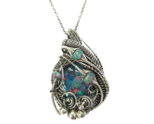 Load image into Gallery viewer, Ethiopian Blue Opal Mosaic Pendant with Blue Ethiopian Opals
