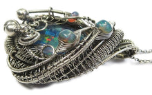 Load image into Gallery viewer, Ethiopian Blue Opal Mosaic Pendant with Blue Ethiopian Opals