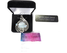Load image into Gallery viewer, Blue Agate & Rainbow Moonstone Pendant