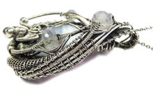 Load image into Gallery viewer, Blue Agate & Rainbow Moonstone Pendant