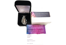 Load image into Gallery viewer, Cream Pearl Pendant with Ethiopian Opals, Wire-Wrapped in Sterling Silver