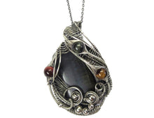 Load image into Gallery viewer, Blue Tiger Eye with Red, Golden and Blue Tiger Eye