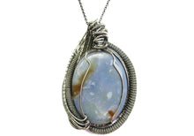 Load image into Gallery viewer, Blue Chalcedony & Rainbow Moonstone Pendant