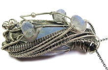 Load image into Gallery viewer, Blue Chalcedony & Rainbow Moonstone Pendant