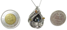 Load image into Gallery viewer, Chrome Diopside Wire-Wrapped Pendant with Ethiopian Opals