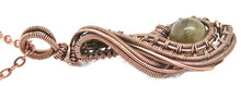 Load image into Gallery viewer, Custom Gemstone & Copper Wire-Wrapped Pendant; "Comet"