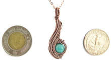 Load image into Gallery viewer, Custom Gemstone & Copper Wire-Wrapped Pendant; "Comet"