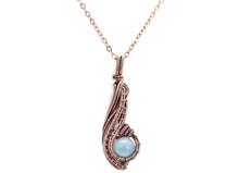 Load image into Gallery viewer, Custom Gemstone & Copper Wire-Wrapped Pendant; "Comet"