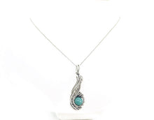 Load image into Gallery viewer, Custom Gemstone Wire-Wrapped Pendant in Sterling Silver; "Comet"