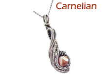 Load image into Gallery viewer, Custom Gemstone Wire-Wrapped Pendant in Sterling Silver; &quot;Comet&quot;