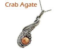 Load image into Gallery viewer, Custom Gemstone Wire-Wrapped Pendant in Sterling Silver; "Comet"