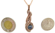 Load image into Gallery viewer, Custom Gemstone and Copper Wire-Wrapped Necklace & Earrings Set; "Comet" Model
