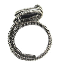 Load image into Gallery viewer, Adjustable Woven Sterling Silver Ring with Custom Gemstone; &quot;Coriolis&quot; - Heather Jordan Jewelry