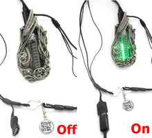 Load image into Gallery viewer, Green Sweeper Nixie Tube Steampunk/Cyberpunk Fusion LED Necklace