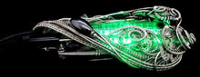 Load image into Gallery viewer, Green Sweeper Nixie Tube Steampunk/Cyberpunk Fusion LED Necklace