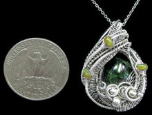 Load image into Gallery viewer, Chrome Diopside Wire-Wrapped Pendant with Ethiopian Opals