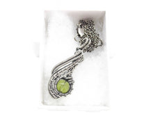 Load image into Gallery viewer, Custom Gemstone Wire-Wrapped Pendant in Sterling Silver; "Mini-Comet"