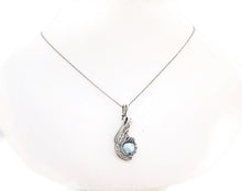 Load image into Gallery viewer, Custom Gemstone Wire-Wrapped Pendant in Sterling Silver; "Mini-Comet"