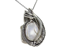 Load image into Gallery viewer, Rainbow Moonstone Pendant with Ethiopian Welo Opals
