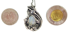 Load image into Gallery viewer, Rainbow Moonstone Pendant with Herkimer Diamonds