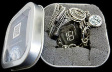 Load image into Gallery viewer, Nixie Number Tube Pendant with Upcycled Electronic and Watch Parts & Rainbow LED, Steampunk/Cyberpunk Fusion