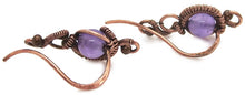 Load image into Gallery viewer, Custom Gemstone & Copper Wire-Wrapped Ear Pins; "Orbit" Style - Heather Jordan Jewelry