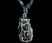 Load image into Gallery viewer, Orange Nixie Tube Cyberpunk Necklace with Upcycled Electronic and Watch Parts