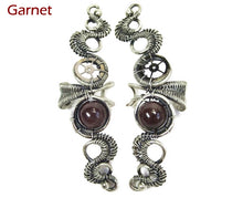 Load image into Gallery viewer, Custom Gemstone & Sterling Silver Steampunk Ear Cuff; "Rippling Wave" Model - Heather Jordan Jewelry