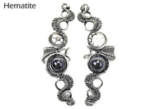 Load image into Gallery viewer, Custom Gemstone & Sterling Silver Steampunk Ear Cuff; "Rippling Wave" Model - Heather Jordan Jewelry