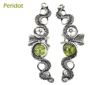 Load image into Gallery viewer, Custom Gemstone & Sterling Silver Steampunk Ear Cuff; "Rippling Wave" Model - Heather Jordan Jewelry