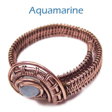 Load image into Gallery viewer, Woven Adjustable Copper Ring with Custom Gemstone - Heather Jordan Jewelry
